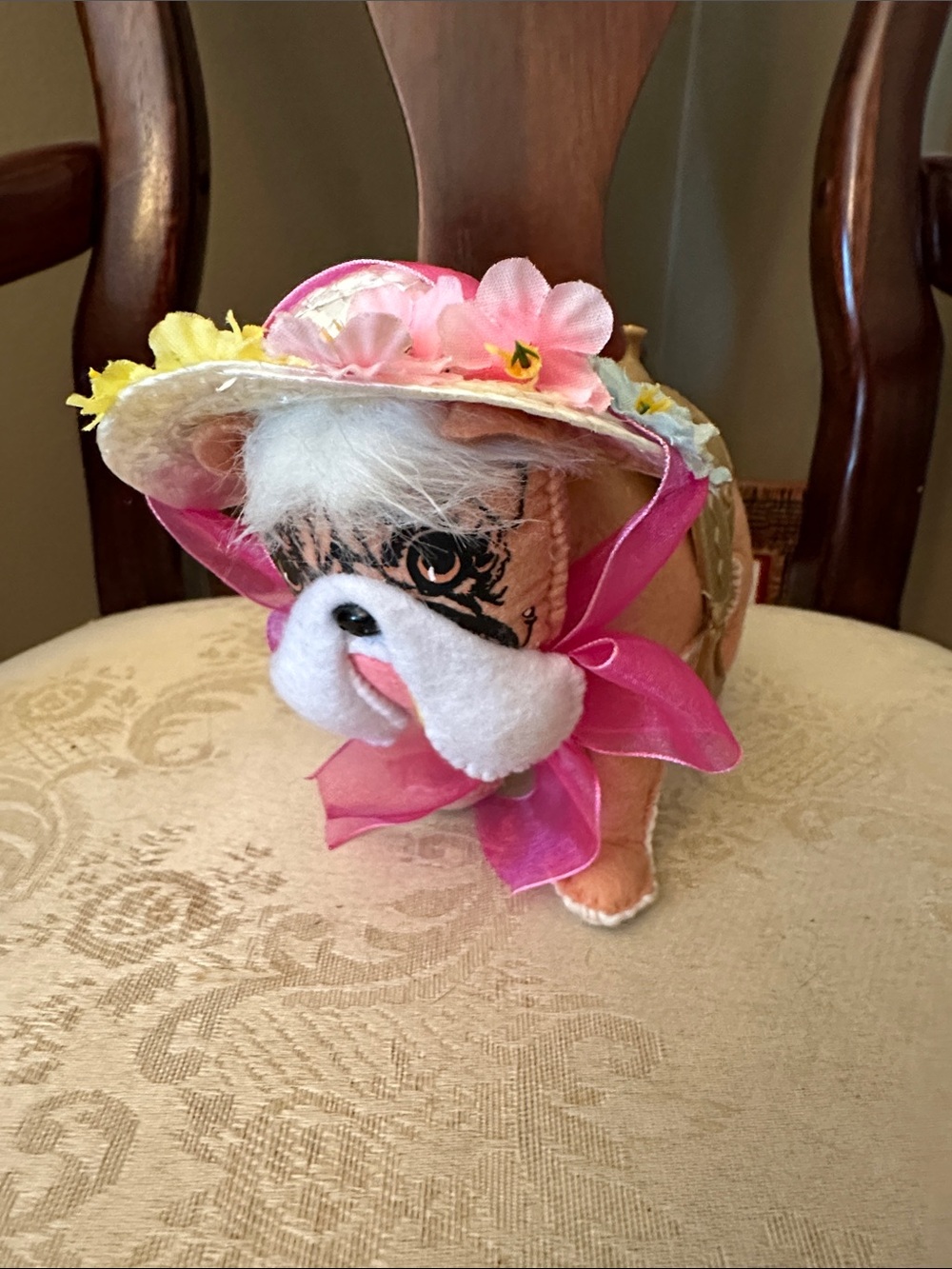 Annalee Eunice the Easter Spring Bulldog 2014 6” plush